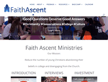 Tablet Screenshot of faithascentministries.com